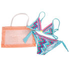 Girls Blue Crochet Bikini, 1, hi-res