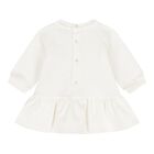Baby Girls Ivory Logo Dress, 2, hi-res