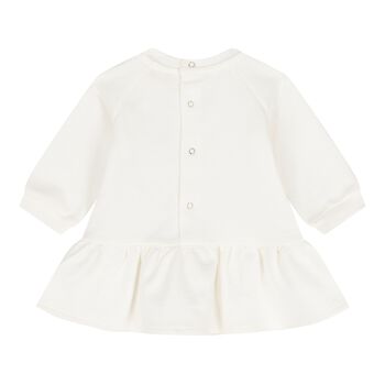 Baby Girls Ivory Logo Dress