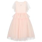 Girls Pink Tulle Dress, 1, hi-res
