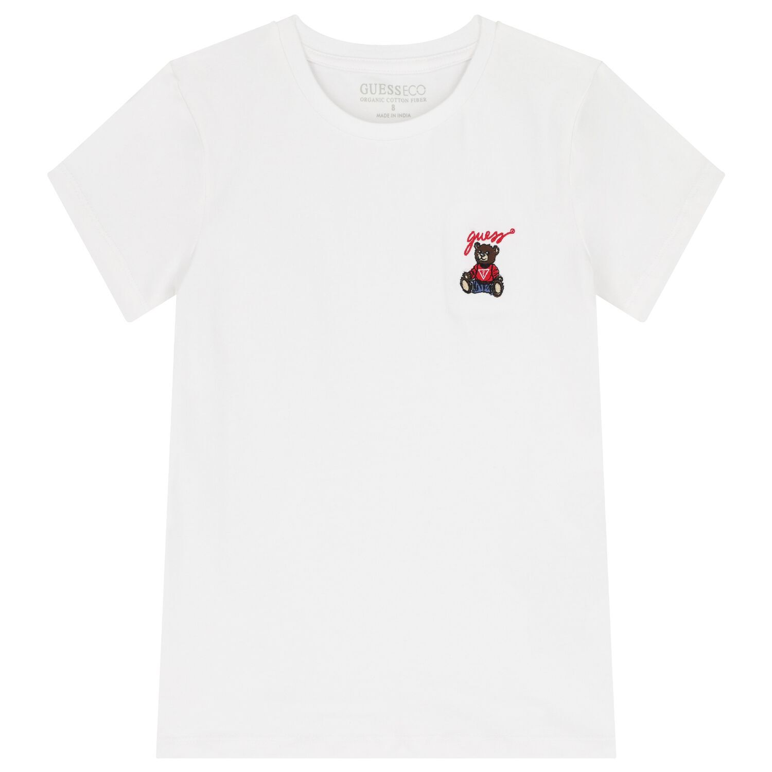 Boys White Teddy Bear T-Shirt, 1, hi-res image number null
