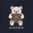 Girls Navy Teddy Bear T-Shirt, 3, hi-res