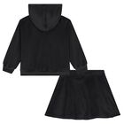 Girls Black Logo Skort Set, 1, hi-res