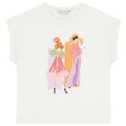 Girls White Sequin T-Shirt, 3, hi-res