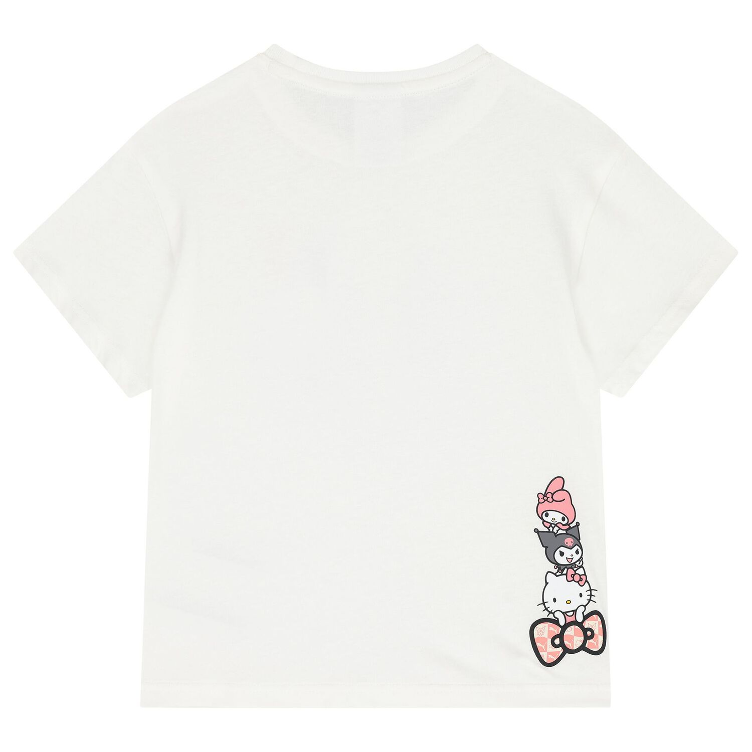 Girls Ivory Hello Kitty Logo T-Shirt, 1, hi-res image number null
