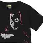 Girls Black Batwoman T-Shirt, 1, hi-res