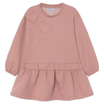Girls Pink Heart Dress