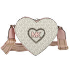 Girls Pink Heart Logo Shoulder Bag, 1, hi-res