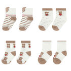 Beige & Ivory Teddy Socks ( 4-Pack ), 1, hi-res