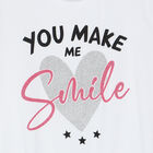 Girls White & Silver Heart Dress, 1, hi-res