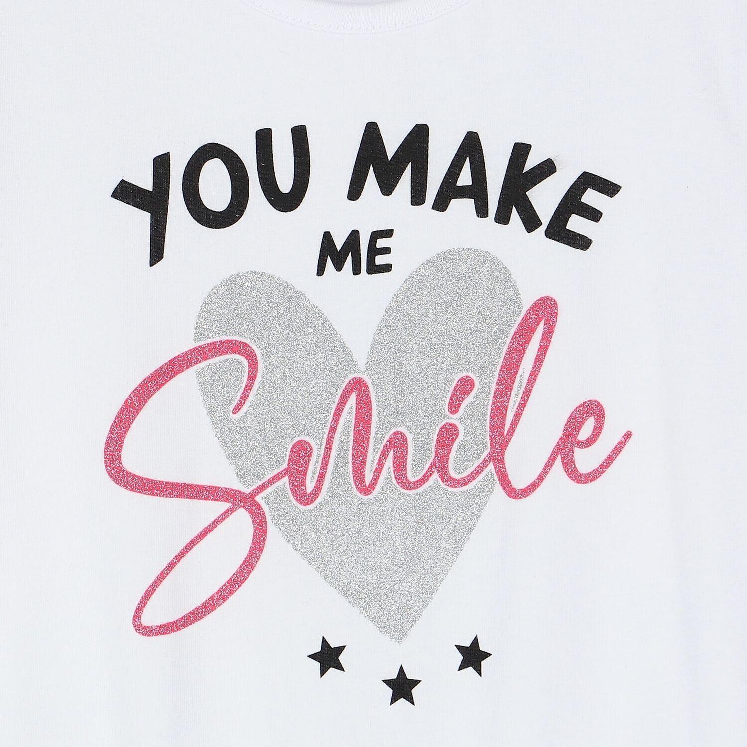 Girls White & Silver Heart Dress, 1, hi-res