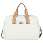 White & Gold Logo Baby Changing Bag, 2, hi-res