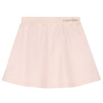 Girls Pink Jersey Flared Skirt