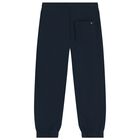 Boys Navy Blue Logo Joggers, 1, hi-res