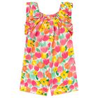 Younger Girls Multi-Coloured Floral Jumpsuit, 2, hi-res