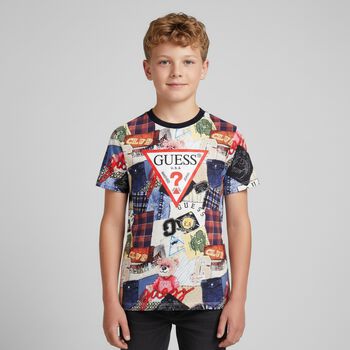 Boys Multi-Coloured Logo T-Shirt