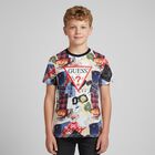Boys Multi-Coloured Logo T-Shirt, 4, hi-res