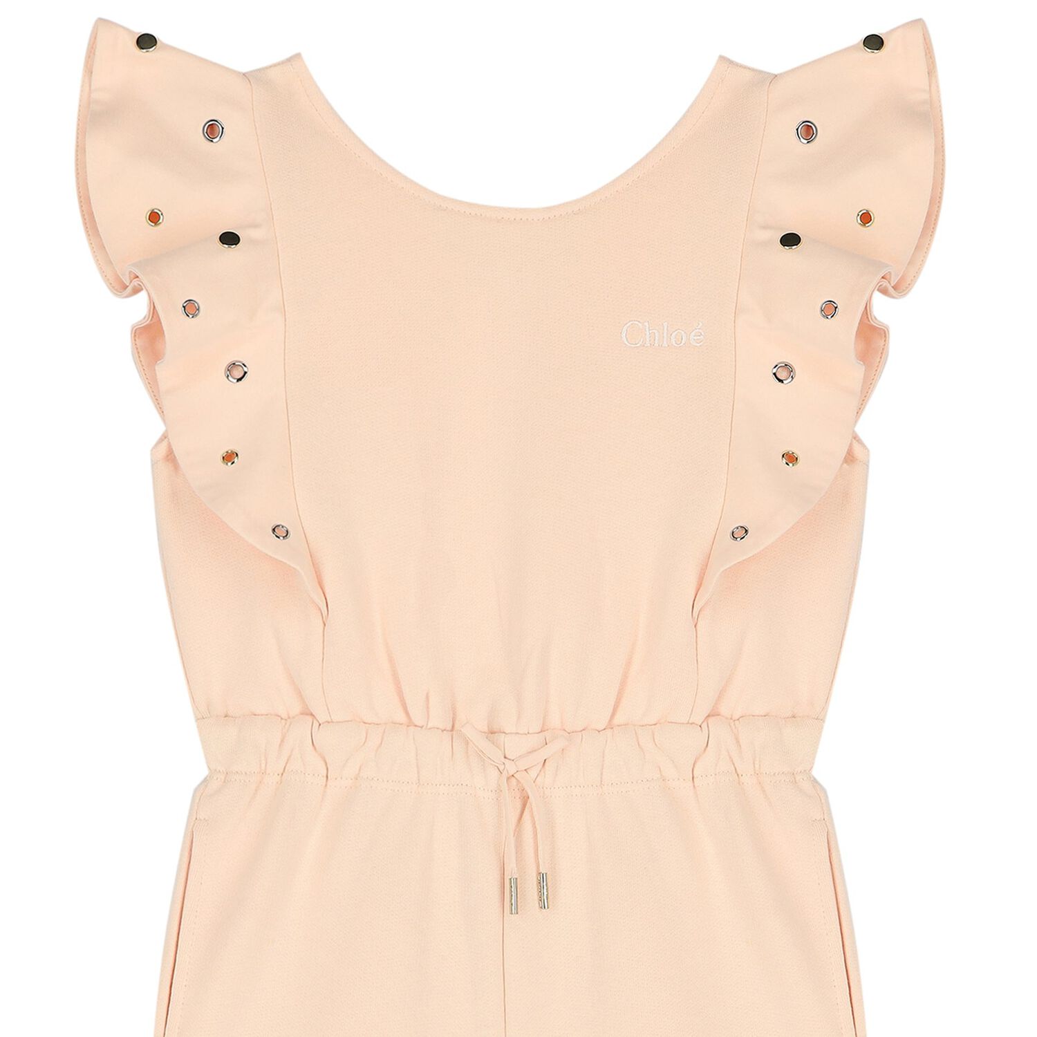 Girls Pink Logo Playsuit, 1, hi-res