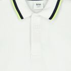 Boys Smart White Logo Polo Shirt, 1, hi-res