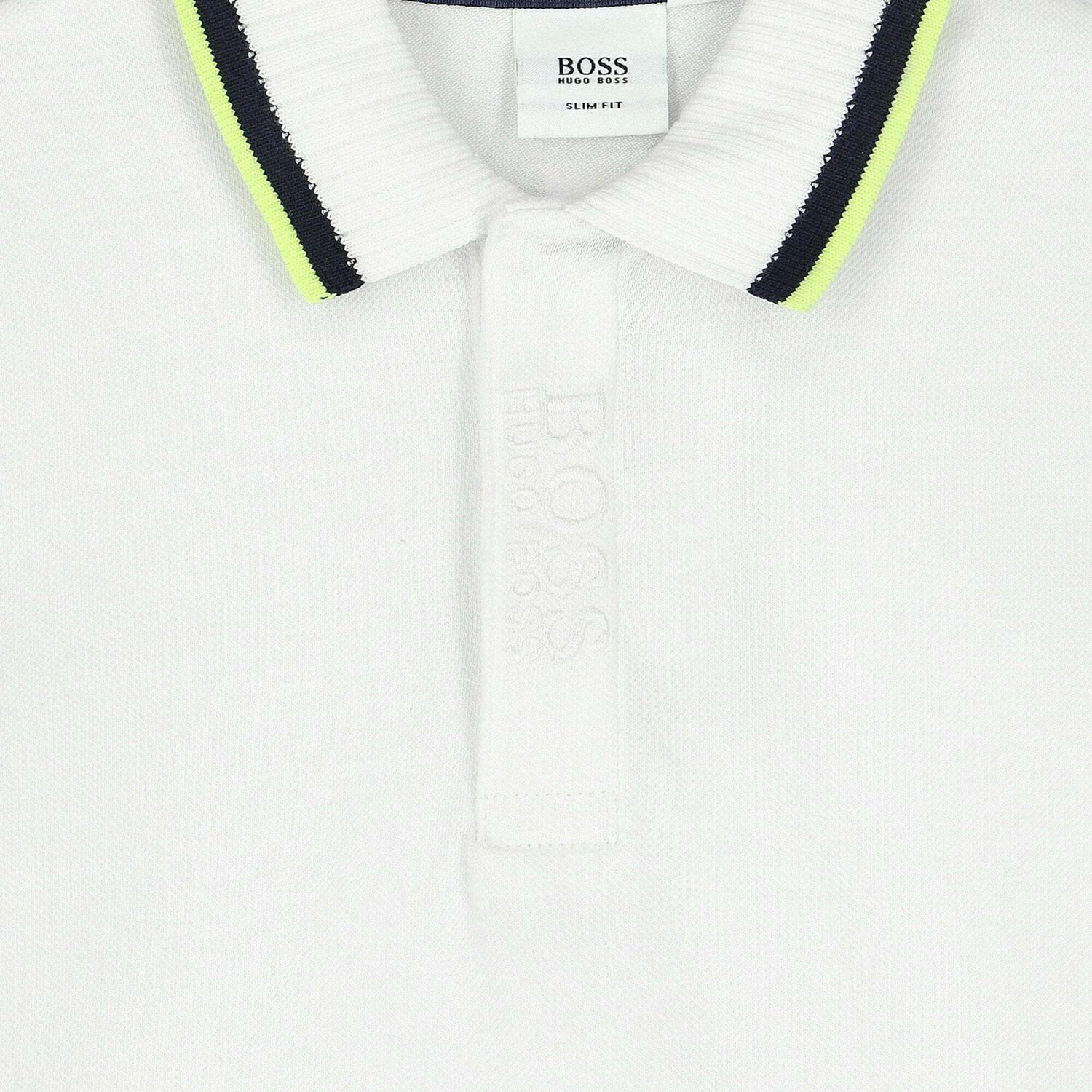 Boys Smart White Logo Polo Shirt, 1, hi-res image number null