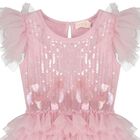 Baby Girls Pink Embellished Tulle Dress Set, 1, hi-res