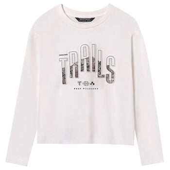 Boys Ivory Long Sleeve Top