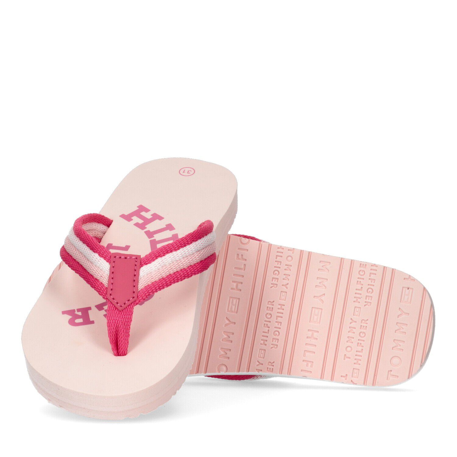 Girls Pink Logo Flip Flops, 1, hi-res image number null