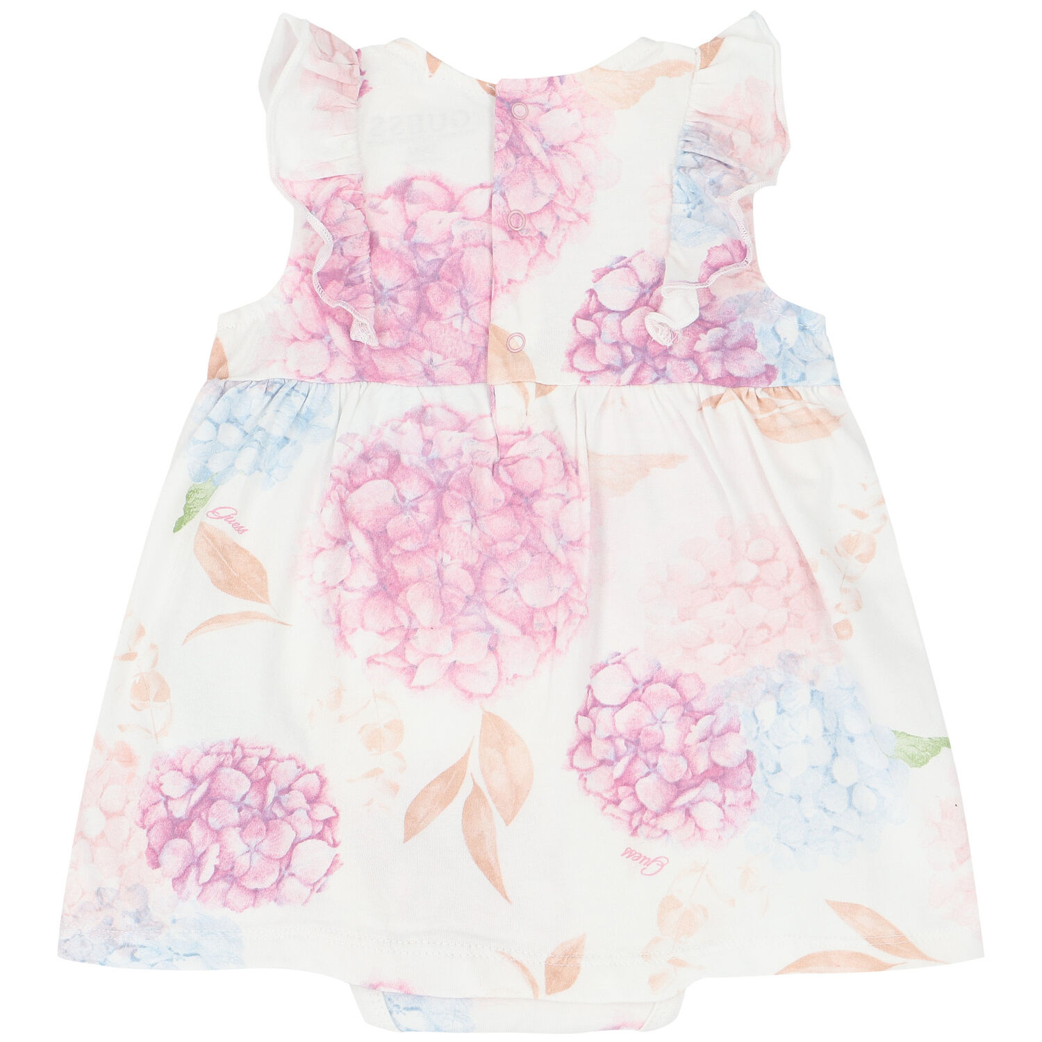 Baby Girls White Floral Dress, 1, hi-res
