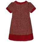 Girls Burgundy Tweed Dress , 1, hi-res