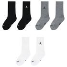 White, Grey & Black Jordan Logo Socks ( 3-Pack ), 1, hi-res