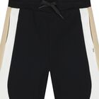 Boys Black Striped Shorts, 2, hi-res