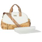 White & Beige Geo Map Baby Changing Bag, 1, hi-res