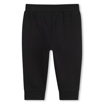 Younger Boys Beige & Black Logo Tracksuit
