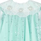 Girls Green Sequin Tulle Dress, 1, hi-res