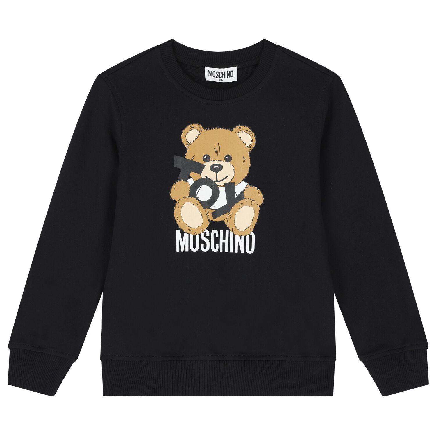 Black Teddy Bear Logo Sweatshirt, 1, hi-res