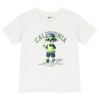 Boys White & Green Dog Shorts Set, 1, hi-res