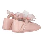 Baby Girls Pink Bow Pre Walker Shoes, 2, hi-res
