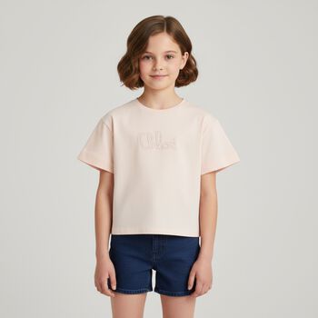 Girls Pink Logo T-Shirt