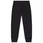Boys Black Logo Joggers, 1, hi-res