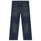 Boys Blue Logo Denim Jeans, 1, hi-res