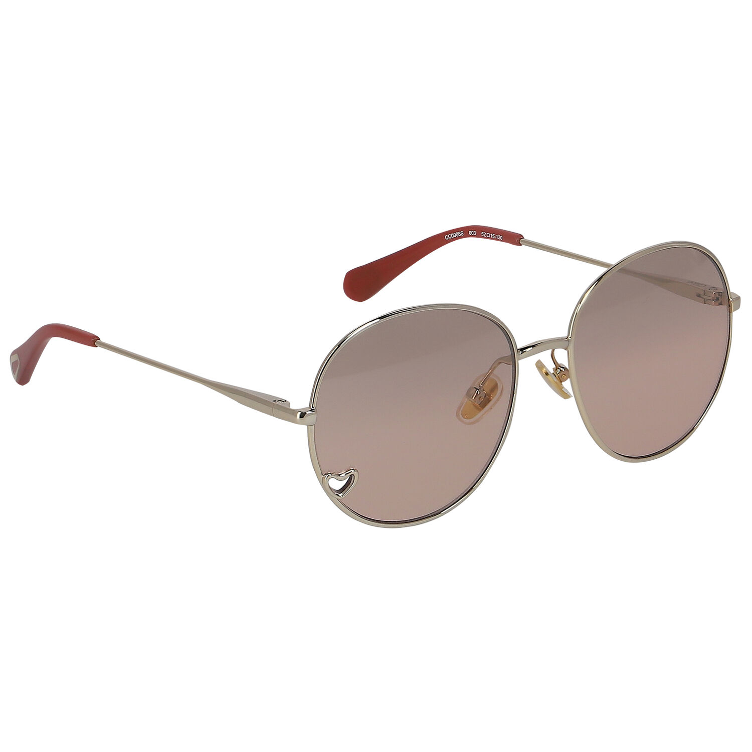 Girls Gold & Pink Aviator Sunglasses, 2, hi-res image number null