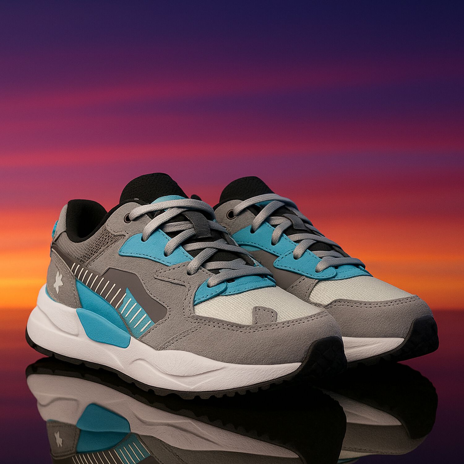 Boys Grey & Blue RS-Z Trainers, 1, hi-res