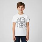 Boys White Logo T-Shirt, 1, hi-res
