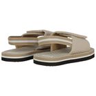 Boys Beige & Black Logo Sandals, 1, hi-res