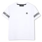 Boys Mini Me White Logo T-Shirt, 1, hi-res