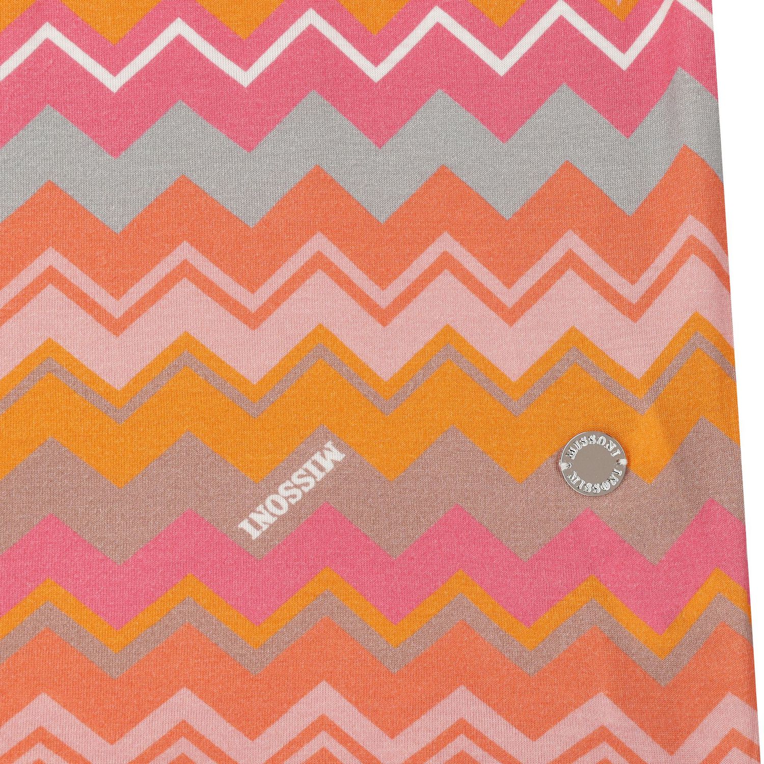 Girls Pink & Orange Zig Zag Dress, 1, hi-res