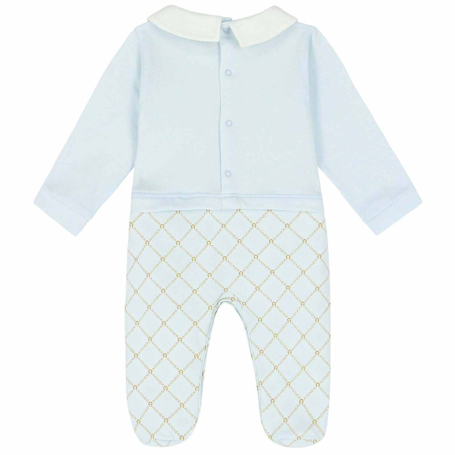 Baby Boys Blue Logo Babygrow, 2, hi-res