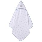 Baby Boys White Hooded Towel, 1, hi-res