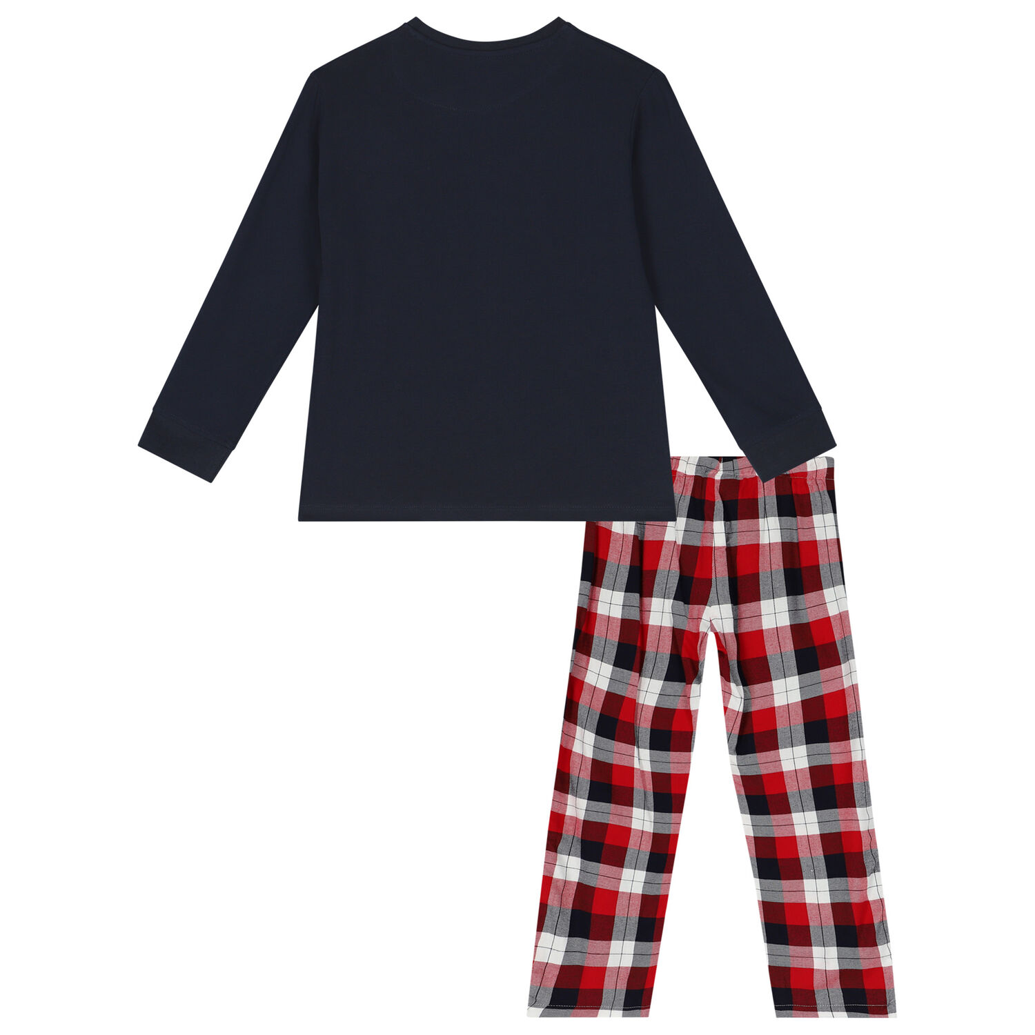 Boys Navy Blue & Red Festive Pyjamas, 1, hi-res