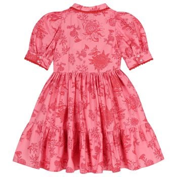 Girls Pink Floral Dress 